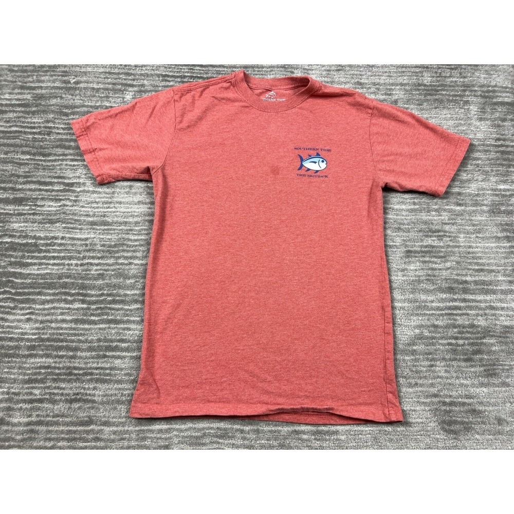 Southern Tide Shirt Men's XS Red Original Skipjack T Tee Salmon Outdoors